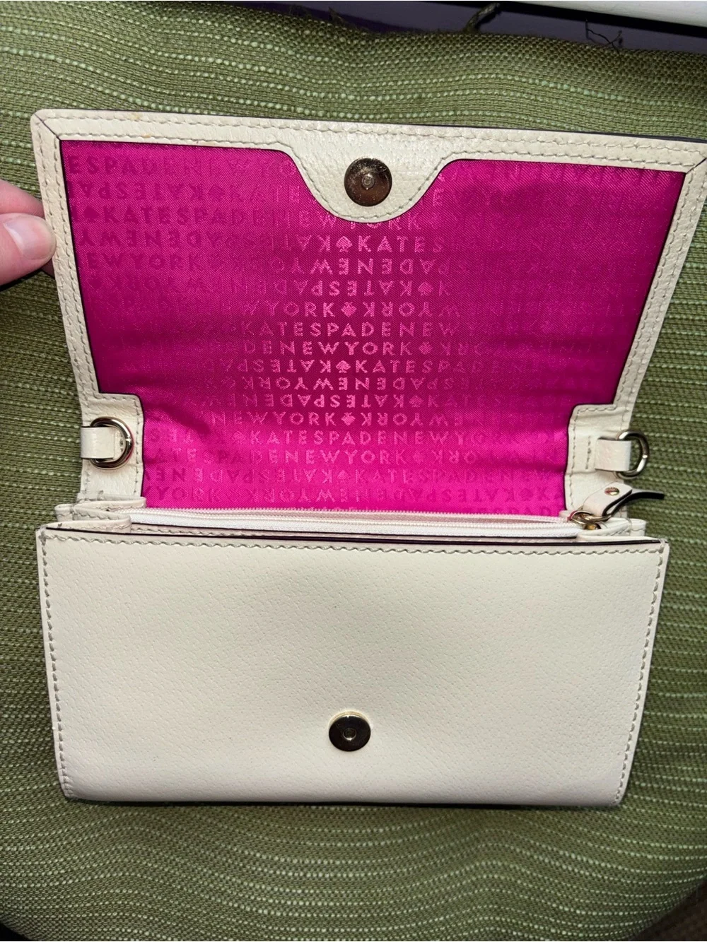 Kate Spade Natalie Wellesley crossbody mini convertible bone white bag 🛑 read